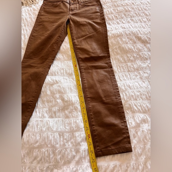 7 For All Mankind Chocolate Brown Jeggings. - Picture 7 of 7